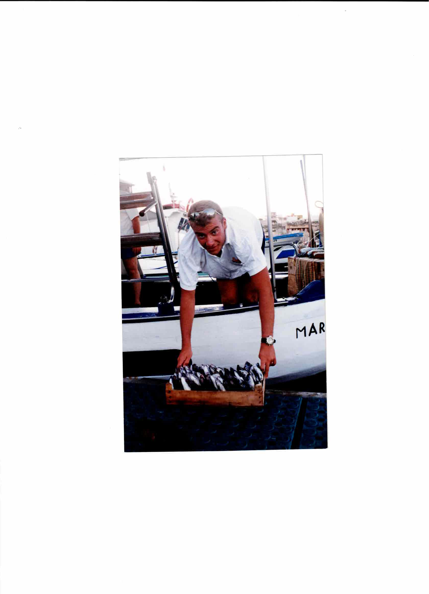 Fabio unloading the catch at the port of Lampedusa